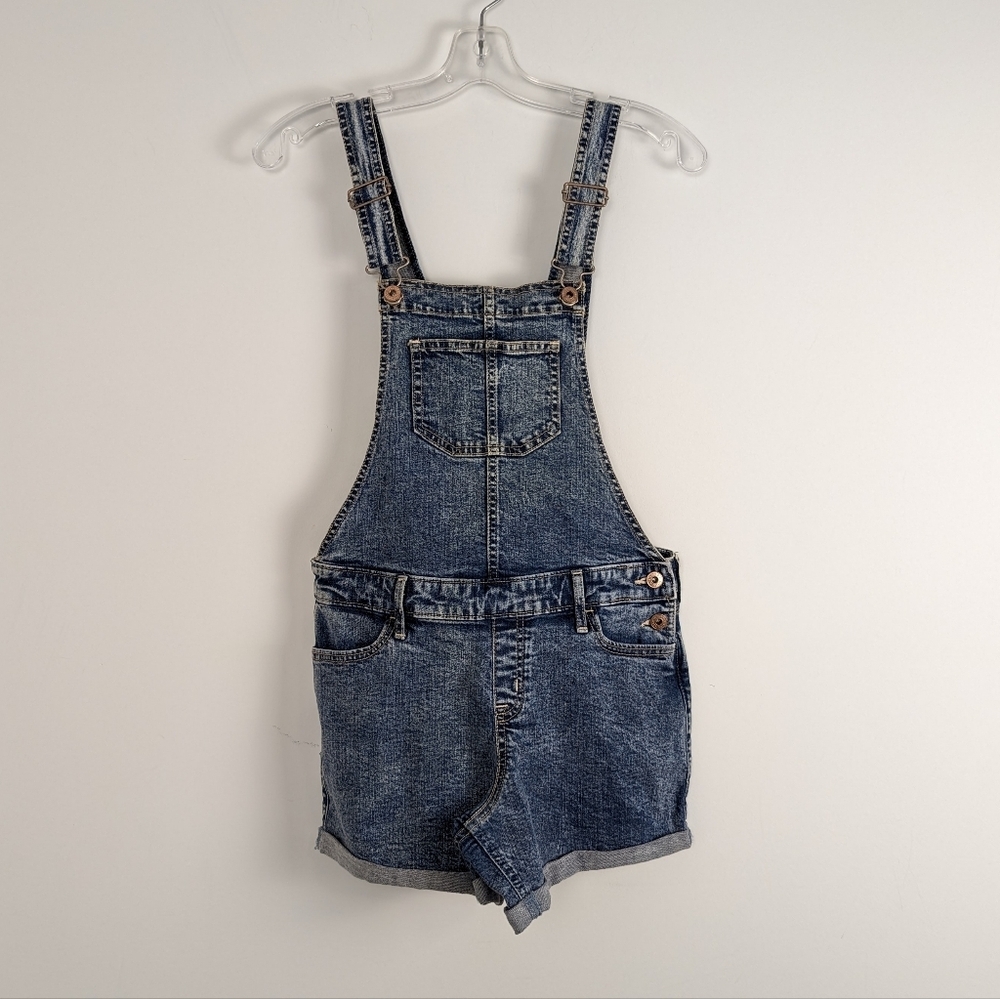 Abercrombie Kids Girl's Denim Shortall Size 15/16 Cotton Jean Romper NEW